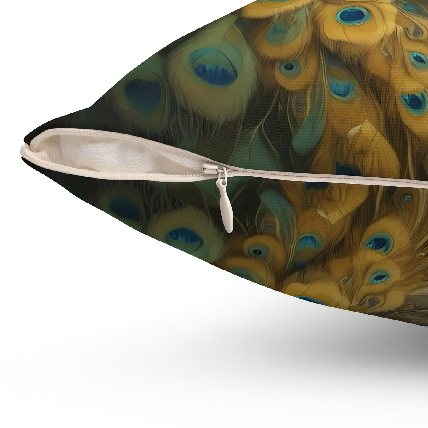 Peacock Square Pillow