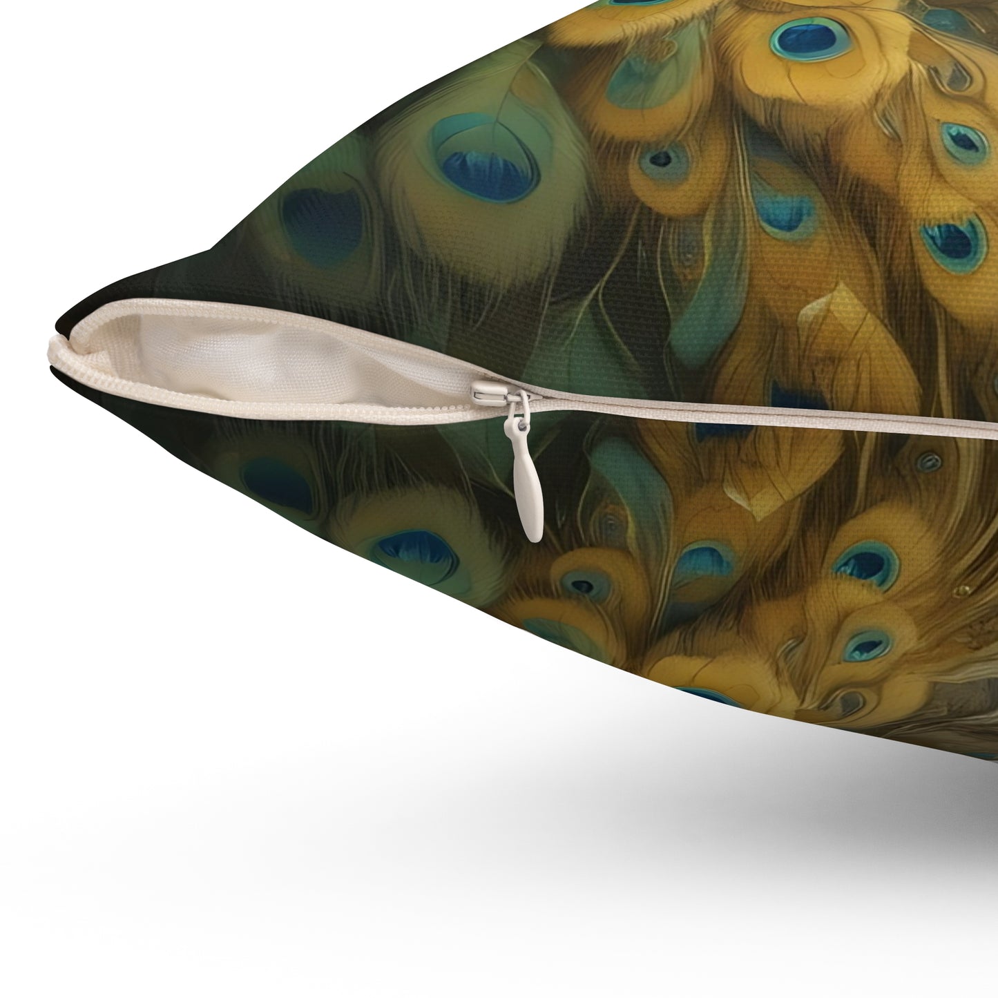 Peacock Square Pillow