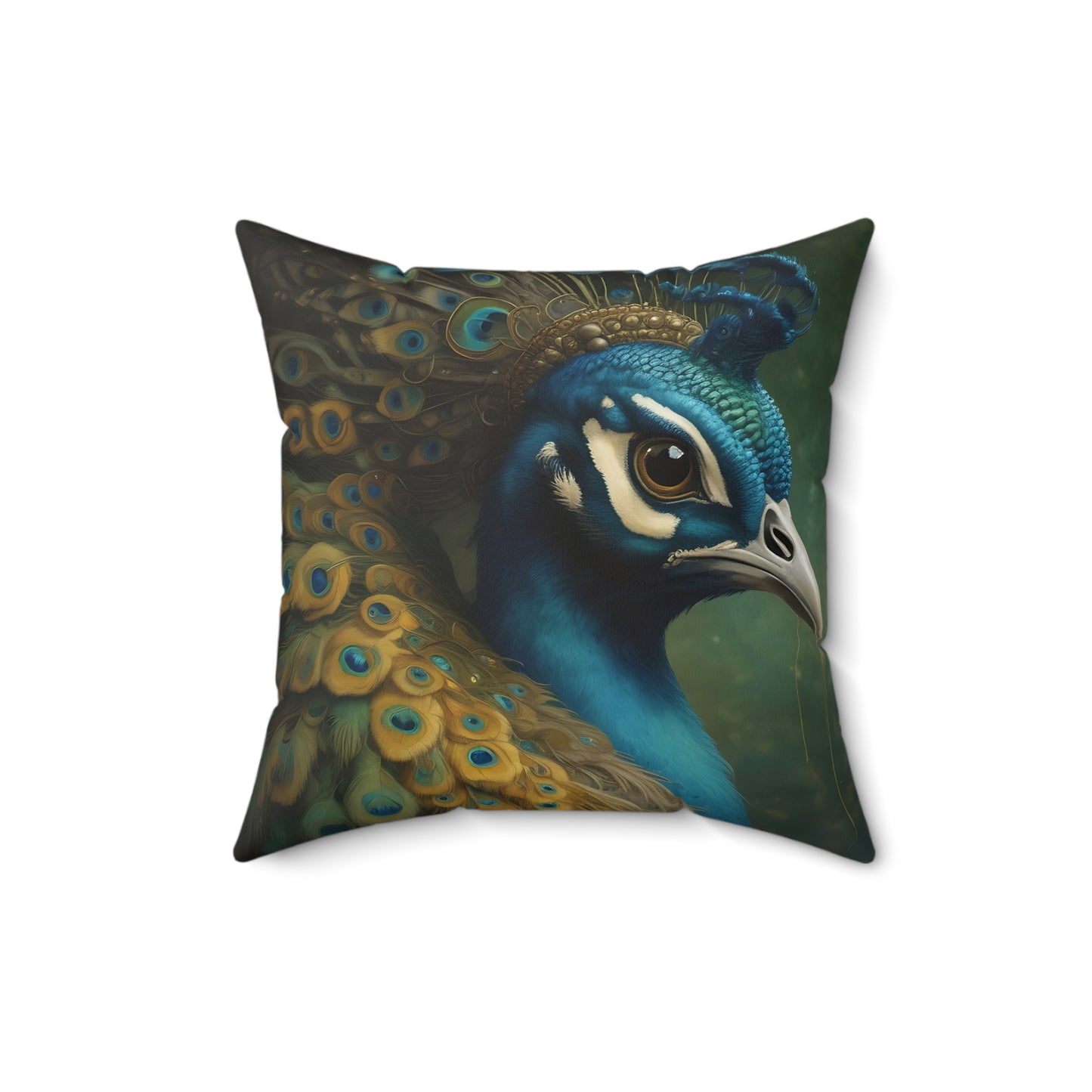Peacock Square Pillow