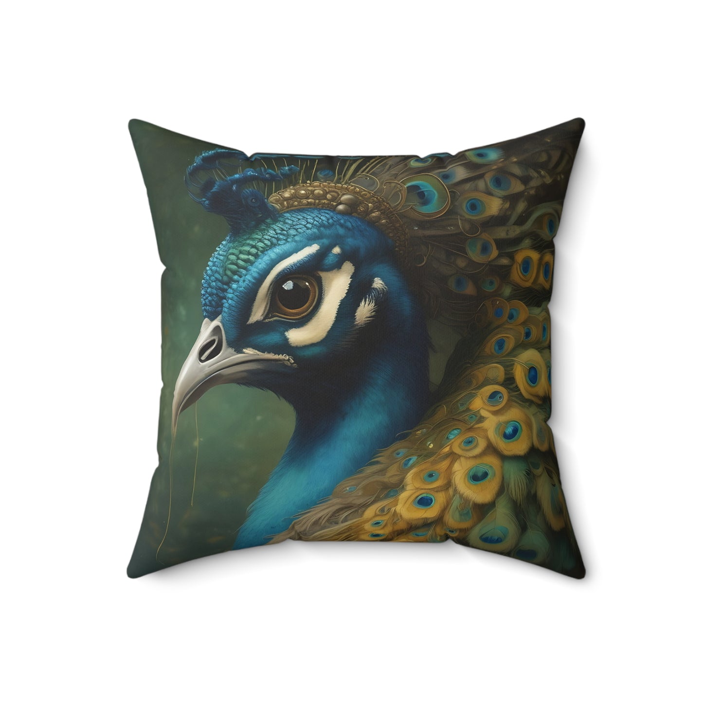 Peacock Square Pillow