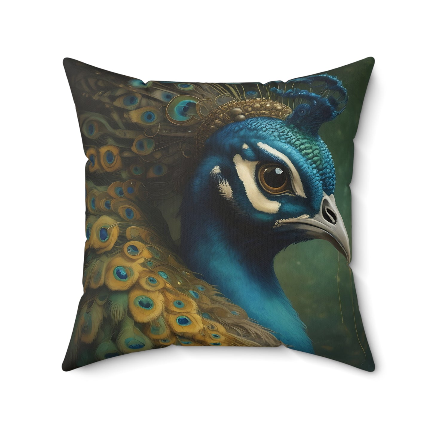 Peacock Square Pillow