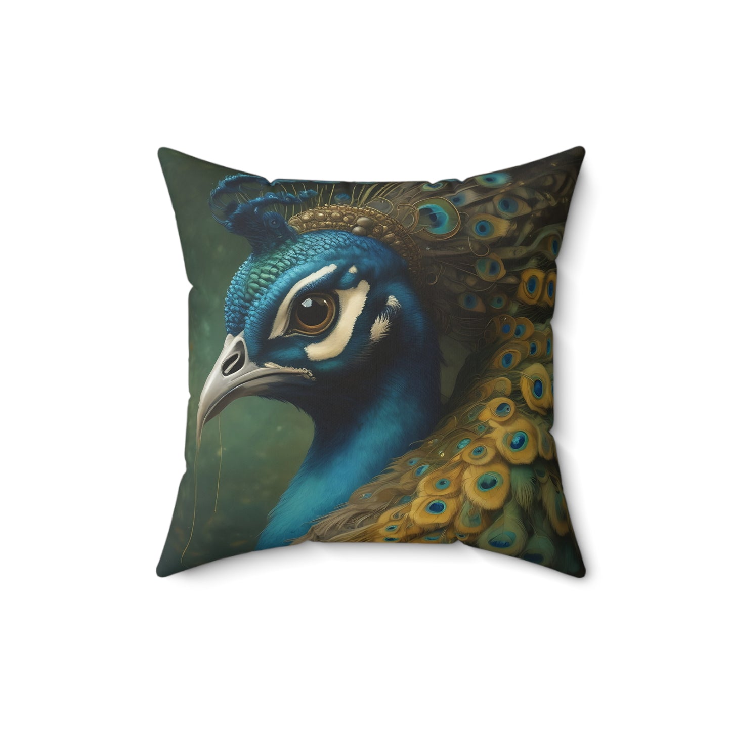 Peacock Square Pillow
