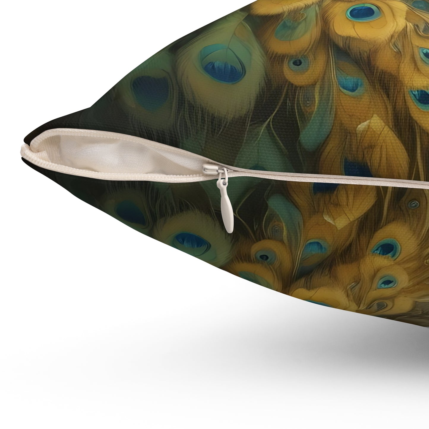 Peacock Square Pillow