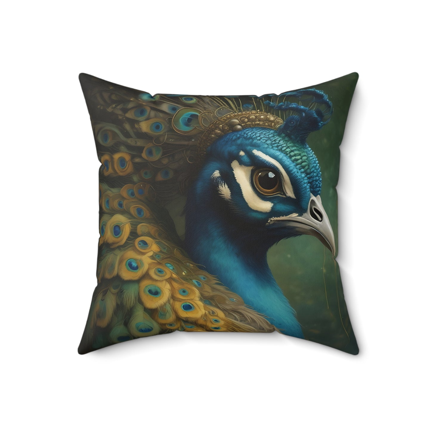 Peacock Square Pillow