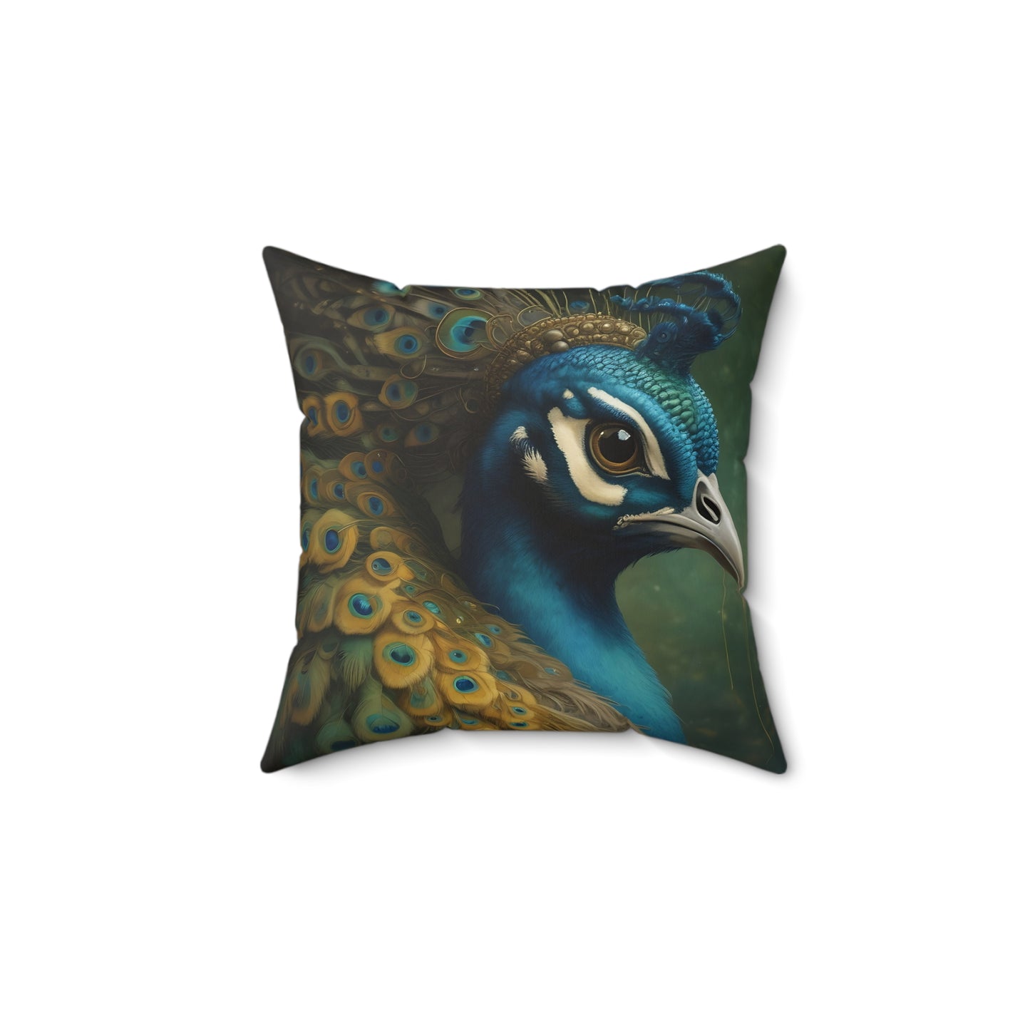 Peacock Square Pillow