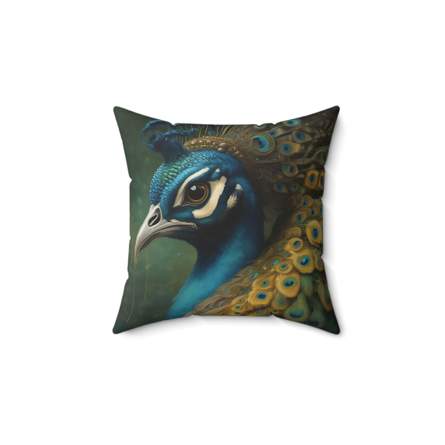 Peacock Square Pillow