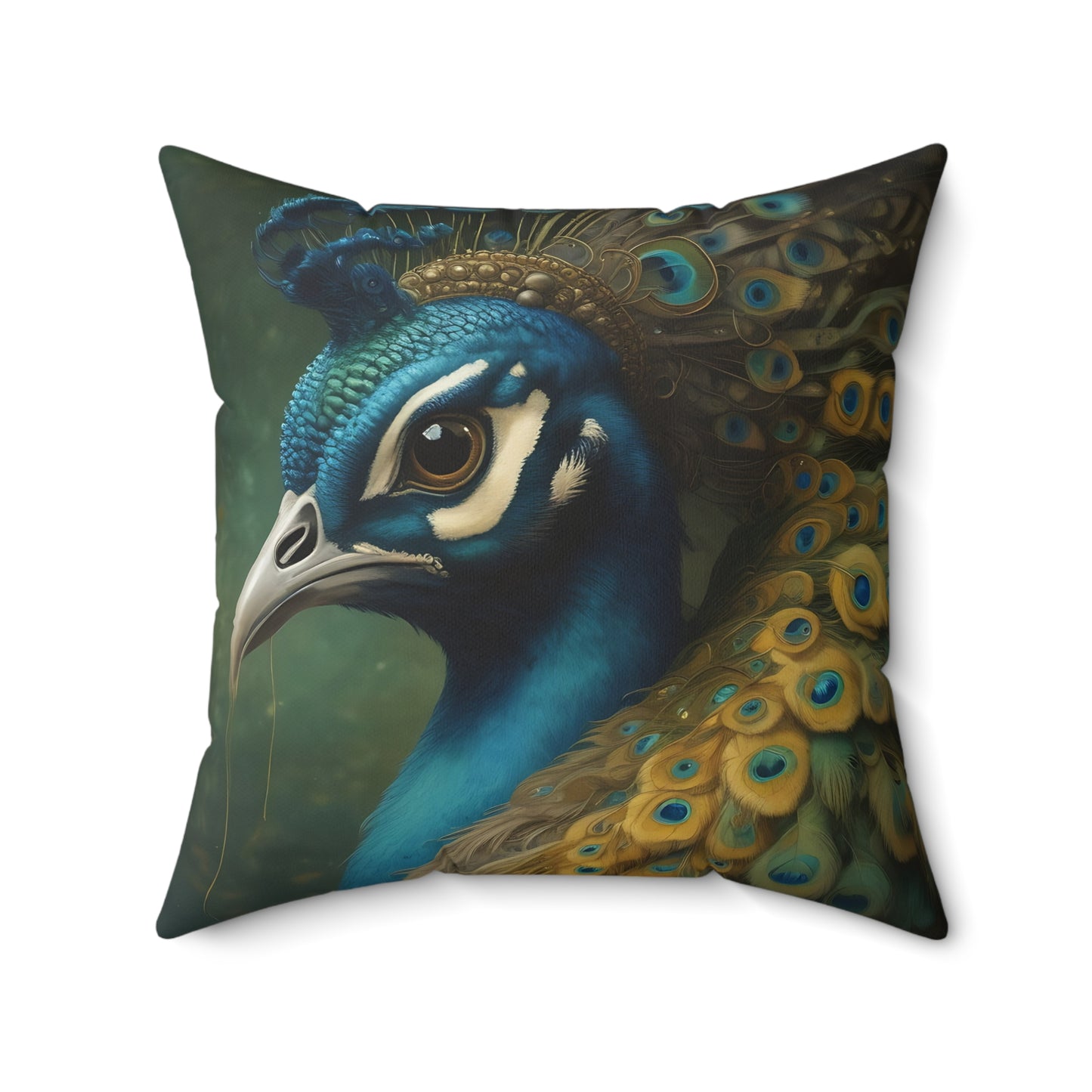 Peacock Square Pillow